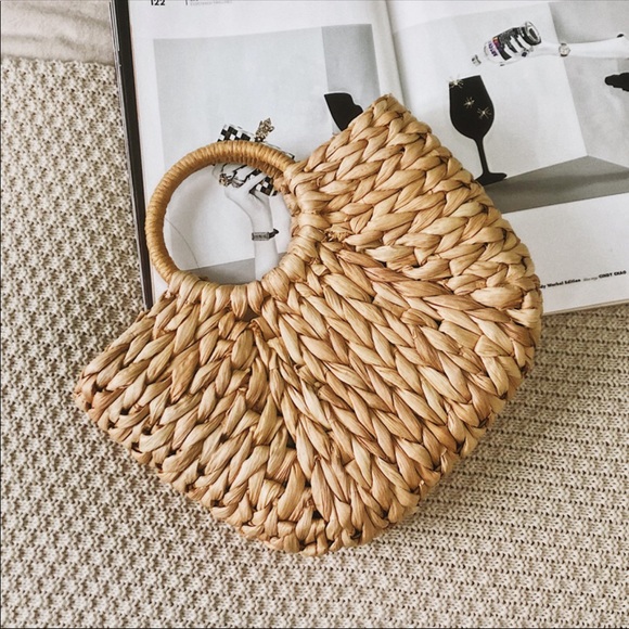 Bohemian Straw Woven Bag - Picture 2 of 3